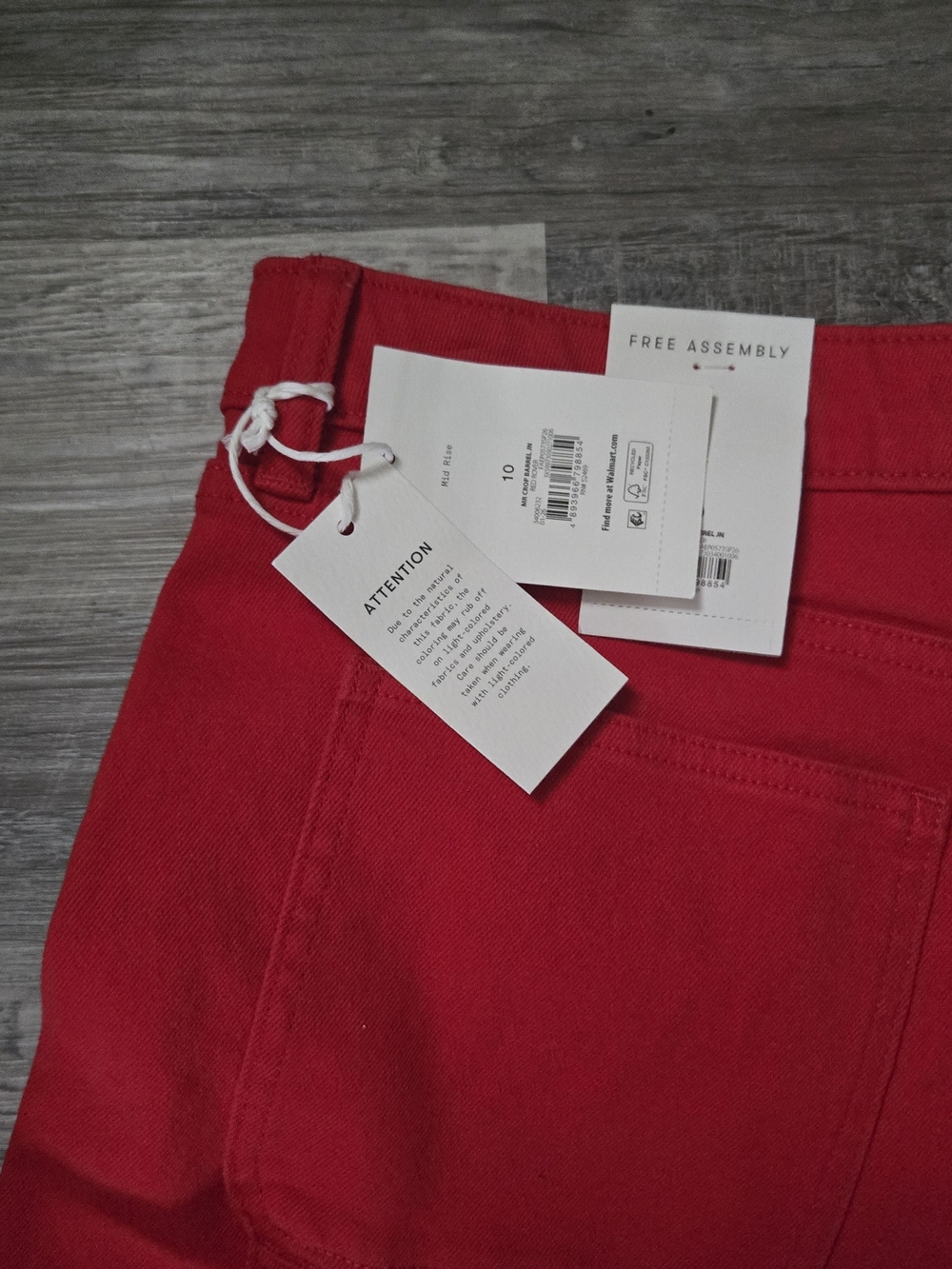 Free Assembly Red Denim Jeans